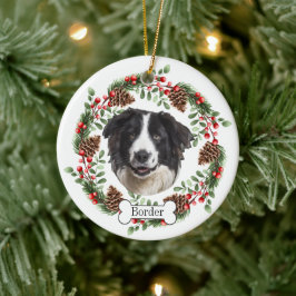 Border Collie hond Gepersonaliseerd Ornament voor