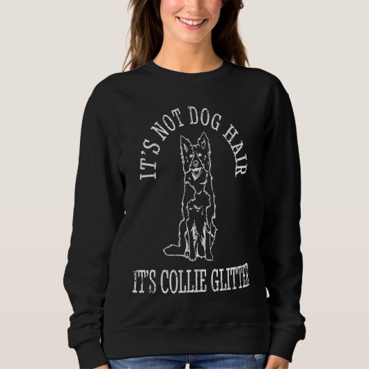 Border Collie Hond Haar Haar Trui (Voorkant)