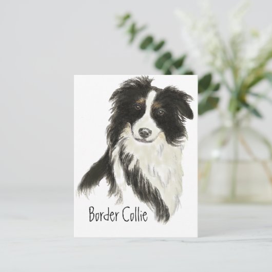 Border Collie Hond Huisdier Dier Briefkaart (Staand voorkant)