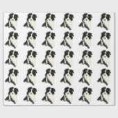 Border Collie Hond Huisdier Dier Cadeaupapier (Vlak)