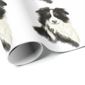 Border Collie Hond Huisdier Dier Cadeaupapier (Rol Hoek)