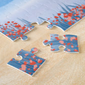 Border Collie-hond in auto met kerstman Legpuzzel (Zijkant)