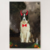 Border Collie Hond in Halloween Kostuum Legpuzzel (Verticaal)
