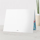 Border Collie-hond in kerstbezorgingswagen sneeuw Kaart (Achterkant)