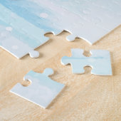 Border Collie hond in Kerstbezorgingswagen Sneeuw Legpuzzel (Zijkant)