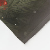 Border Collie Hond in Sneeuw Kerstmis Fleece Deken (Hoek)