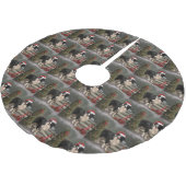 Border Collie Hond in Sneeuw Kerstmis Kerstboom Rok (Gekanteld)