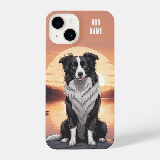 Border Collie Hond iPhone Hoesje (Achterkant)
