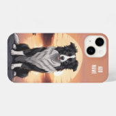 Border Collie Hond iPhone Hoesje (Achterkant horizontaal)