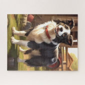 Border Collie Hond Legpuzzel (Horizontaal)