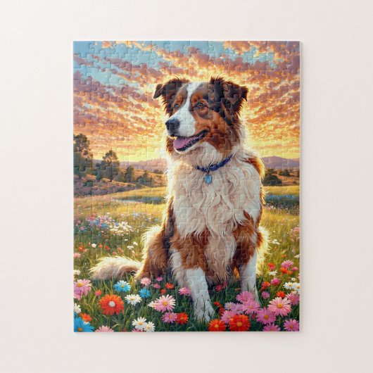 Border Collie Hond Legpuzzel (Verticaal)