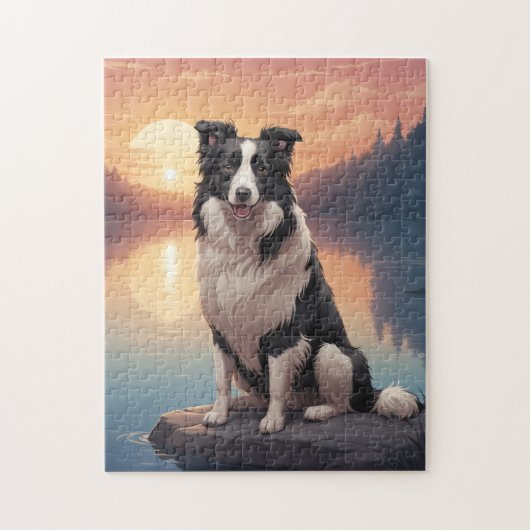 Border Collie hond Legpuzzel (Verticaal)