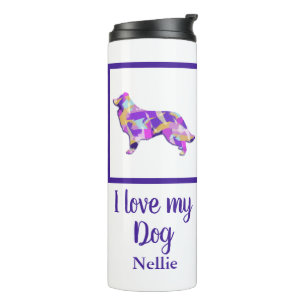 Border Collie Hond Leuk Silhouet PPY&B Thermosbeker