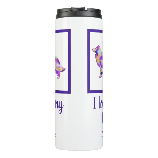 Border Collie Hond Leuk Silhouet PPY&B Thermosbeker (Achterkant)