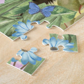 Border Collie Hond met Bloemen Lente Legpuzzel (Zijkant)