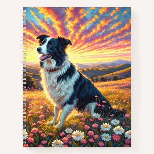 Border Collie Hond Notitieboek (Voorkant)