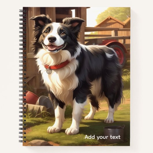 Border Collie Hond Notitieboek (Voorkant)