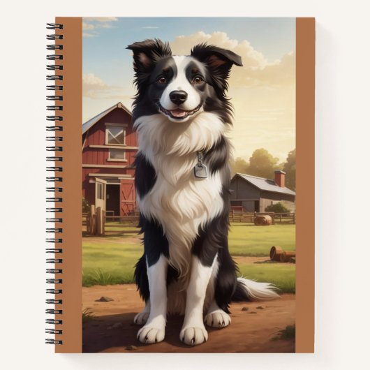 Border Collie Hond Notitieboek (Voorkant)
