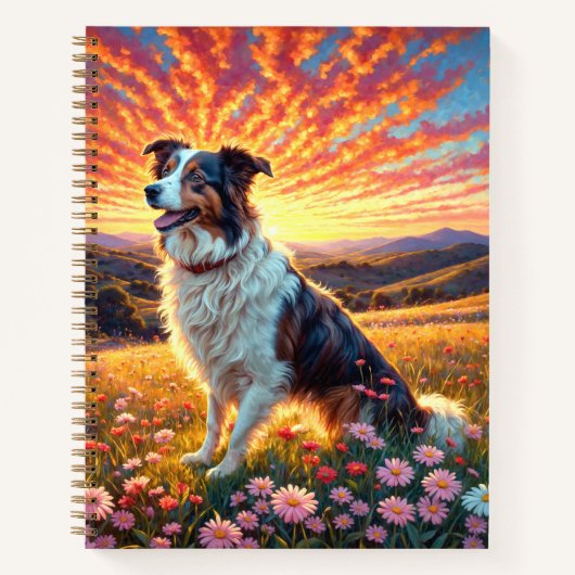 Border Collie Hond Notitieboek (Voorkant)