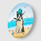 Border Collie-hond op het strand Grote Klok (Hoek)