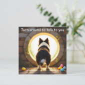 Border Collie hond - Pasen Feestdagenkaart (Staand voorkant)