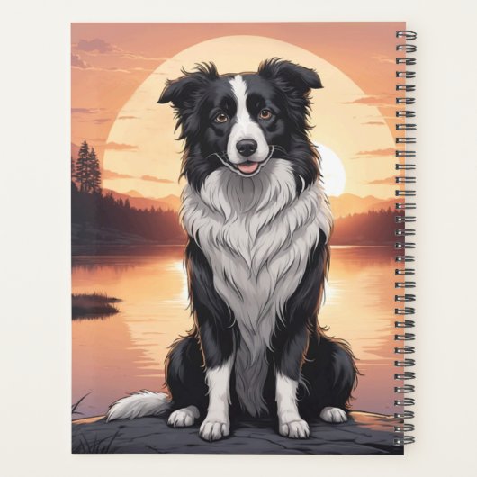 Border Collie Hond Planner (Achterkant)