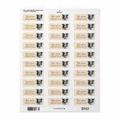 Border Collie Hond Retouradres Label (Full Sheet)