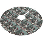 Border Collie Hond Rijden Motorfiets Kerstmis Kerstboom Rok (Gekanteld)