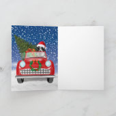 Border Collie Hond Rijdt Auto In Sneeuw Kerstmis Programma (Binnen)