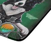 Border Collie-hond rijdt op fiets St. Patrick's Da Snijplank (Hoek)