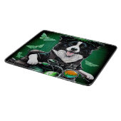 Border Collie-hond rijdt op fiets St. Patrick's Da Snijplank (Hoek)