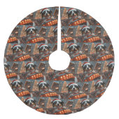 Border Collie Hond Rollercoaster Kerstmis Kerstboom Rok (Voorkant)