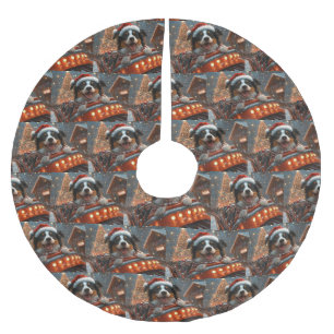 Border Collie Hond Rollercoaster Kerstmis Kerstboom Rok