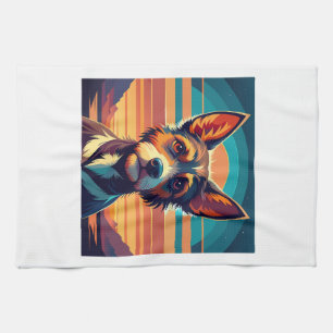 Border Collie hond shirt Theedoek