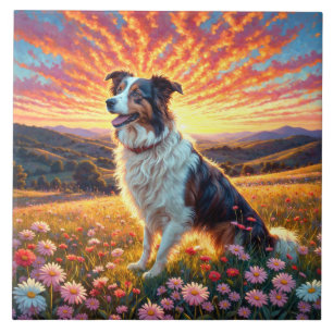 Border Collie Hond Tegeltje