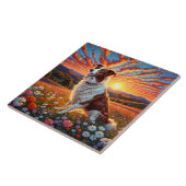 Border Collie Hond Tegeltje (Zijkant)