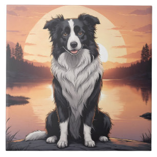 Border Collie Hond Tegeltje