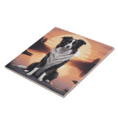 Border Collie Hond Tegeltje (Zijkant)