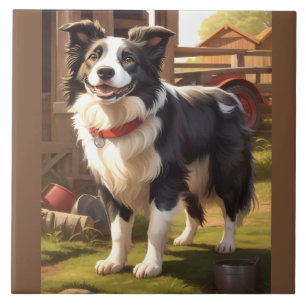 Border Collie Hond Tegeltje