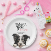 Border Collie Hond Trouwcocktail Papieren Bordje (Feest)