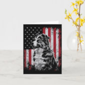 Border Collie Hond Vader Moeder Amerika 4 juli Kaart (Gele Bloem)