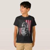 Border Collie Hond Vader Moeder Amerika 4 juli T-shirt (Voorkant volledig)