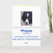 border collie hond verjaardagskaart kaart (Achterkant)