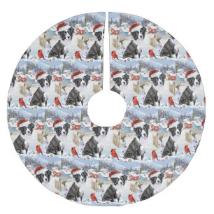 Border Collie Hond Winter Wonderland Kerstvreugde Kerstboom Rok
