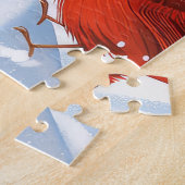 Border Collie Hond Winter Wonderland Kerstvreugde Legpuzzel (Zijkant)