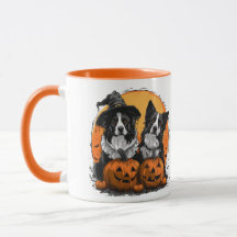 Border Collie Honden Halloween Jack O Lanterns