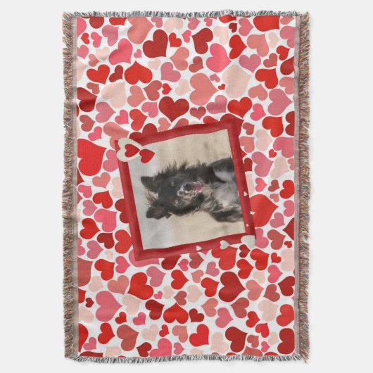 Border Collie Hondenharten Gooi Deken (Voorkant Verticaal)