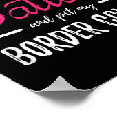 Border Collie Hondenliefhebber Tattoo Funny Dog Mo Poster (Hoek)