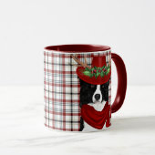 Border Collie Hondenliefhebber Western met kerstmi Mok (Voorkant rechts)