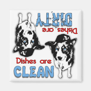 Border Collie Hondenliefhebbers Dishwaser Magnet